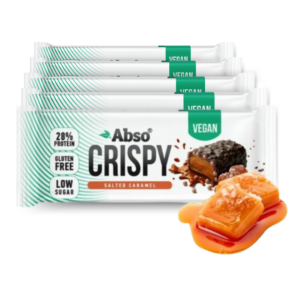 Abso Crispy Bar Kínáló (16db x 50 g) - Sós karamellás ízű vegán fehérjeszelet