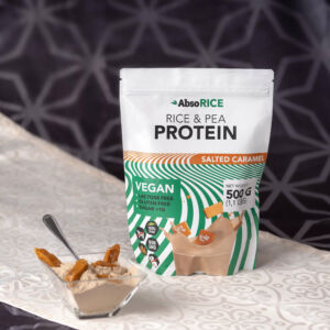 AbsoRICE protein 500g - Sós karamell vegán fehérjepor