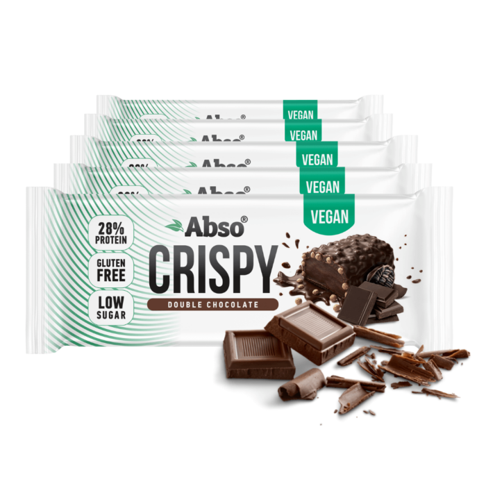 Abso Crispy Bar Kínáló (16db x 50 g) - Dupla csokoládé ízű vegán fehérjeszelet
