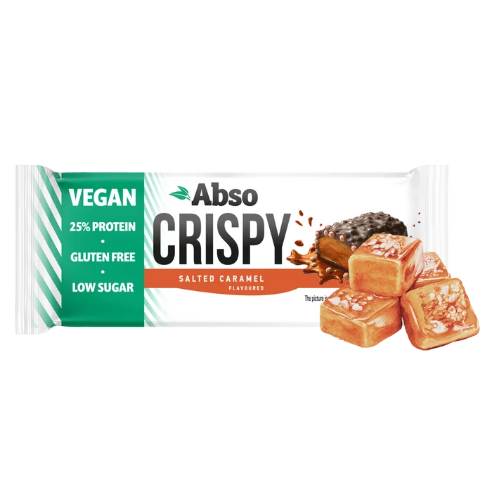 Abso Crispy Bar 50 g - Sós karamell ízű vegán fehérjeszelet